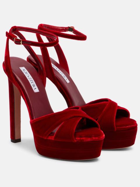 Divine 130 velvet platform sandals