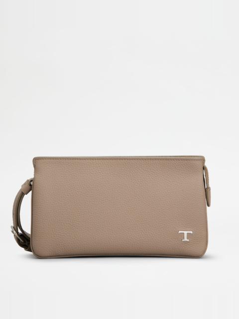 POUCH IN LEATHER SMALL - BROWN