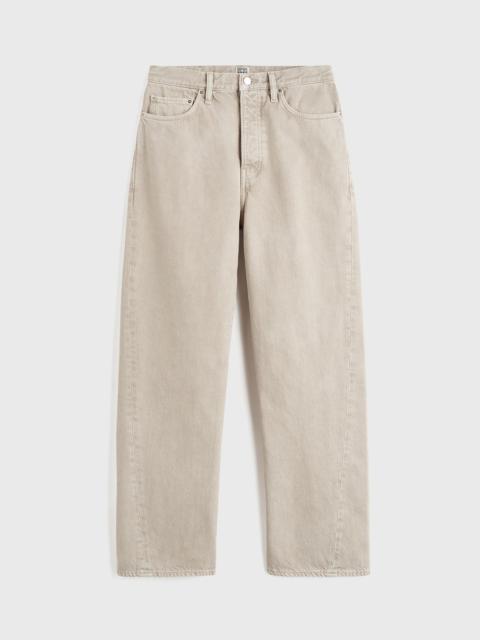 Twisted seam denim full length smoke grey