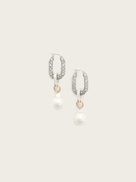 CADENCE TWO TONE LINK EARRINGS