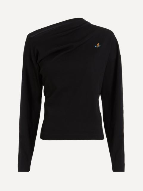 Hebo Draped Long-Sleeve Top