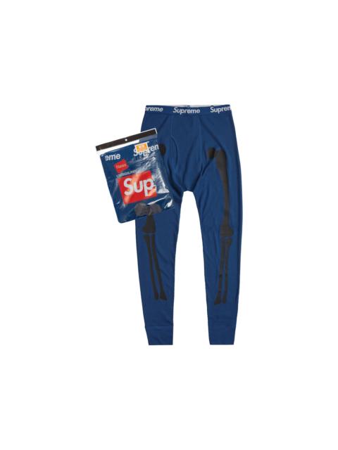Supreme Hanes Bones Thermal Pant (1 Pack) Blue