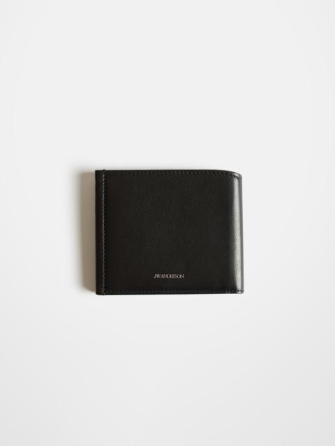 LEATHER LOAFER BI-FOLD WALLET IN BLACK