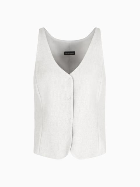 FLUID CANNETÉ V-NECK WAISTCOAT