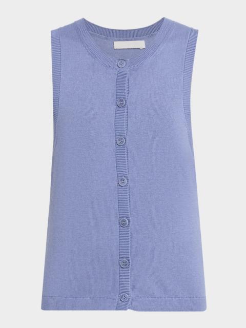 Mia Button-Front Knit Tank Top