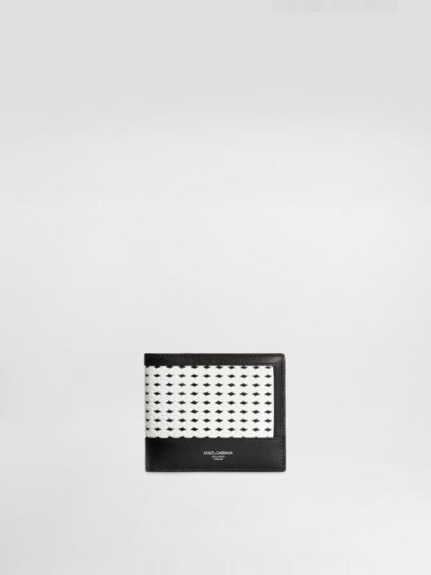 Woven plongé calfskin wallet