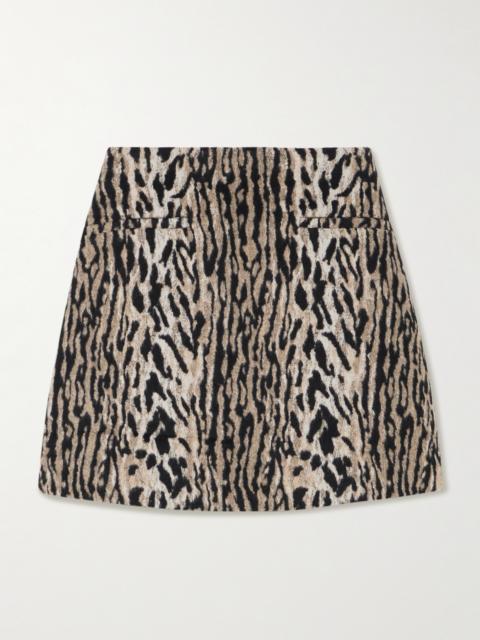 Mariah Leopard-print Felt Mini Skirt