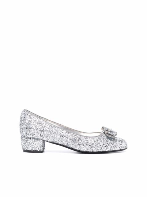glitter-detail pumps