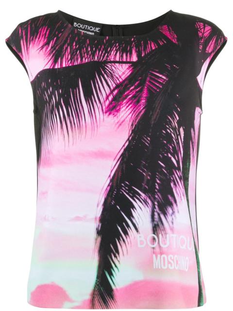 palm tree print top