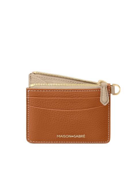 zipped leather card holder