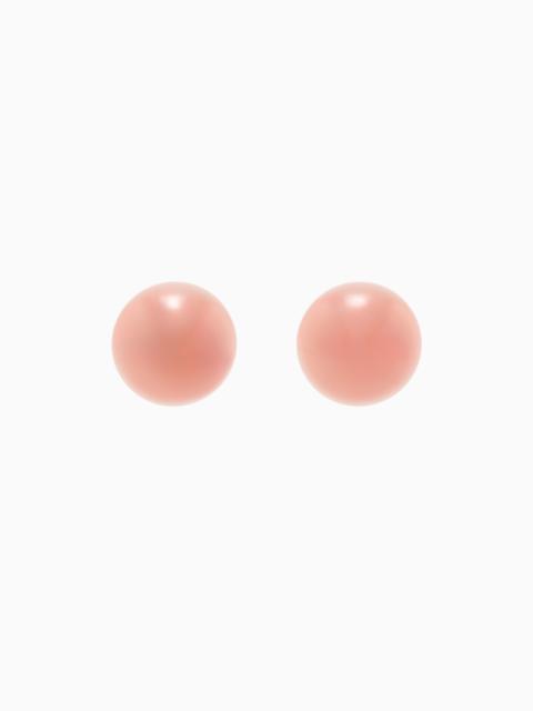 MOTHER-OF-PEARL EFFECT HALF SPHERE EARRINGS