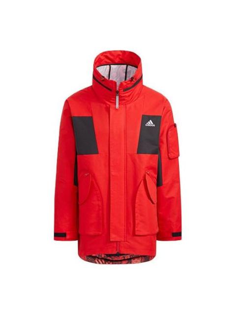 adidas Cny Top Wvjk limited Fleece Stay Warm Colorblock Hooded Jacket Red HC0276