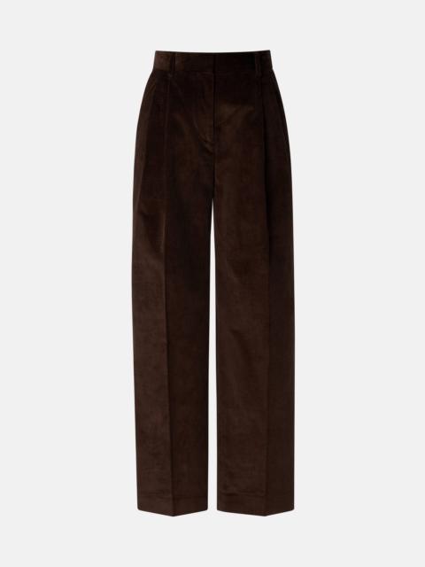 Cotton corduroy wide-leg pants
