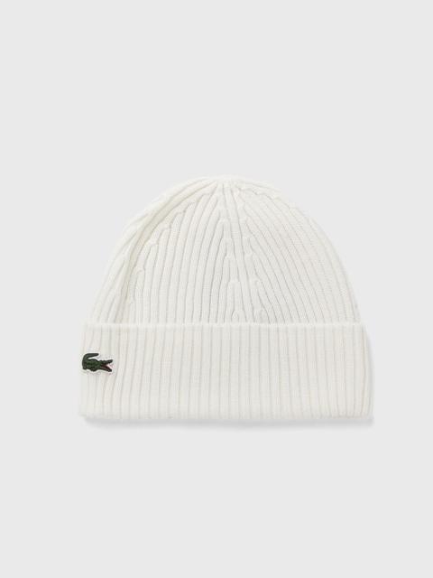 RIB KNIT BRUSHED WOOL BEANIE