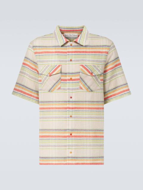 Seaside Gauze striped cashmere shirt