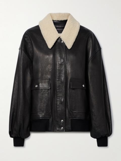 Shellar Shearling-trimmed Leather Jacket