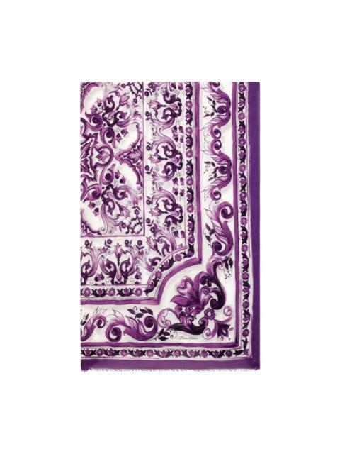 Majolica-print scarf