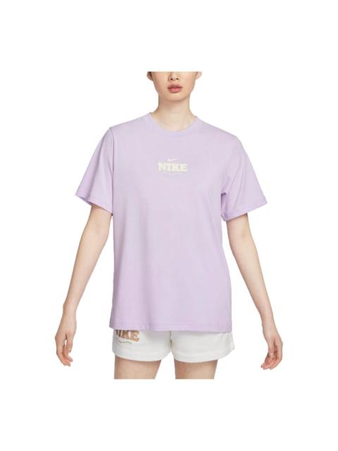 (WMNS) Nike Sportswear Essential Graphic T-shirt (Asia Sizing) 'Violet Mist' HF6180-517
