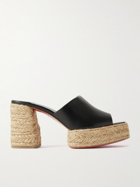 Calakala 85 Leather Espadrille Platform Mules