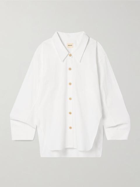 Herschel oversized cotton-poplin shirt White