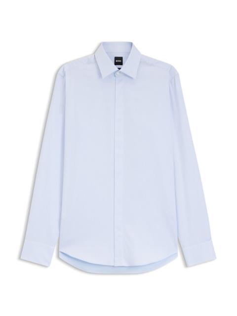 REGULAR-FIT SHIRT IN ITALIAN MONOGRAMMED COTTON