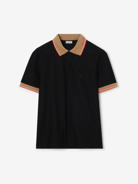 Logo Collar Cotton Polo Shirt