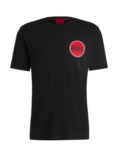 COTTON-JERSEY T-SHIRT WITH RACING LOGO PRINT