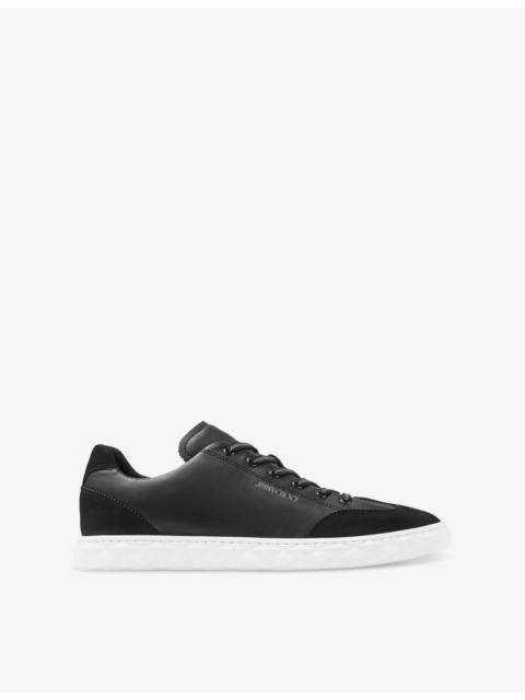 Diamond Light Logo-Embossed Leather Low-Top Trainers