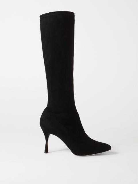 Pamfilo 90 Stretch-suede Knee Boots