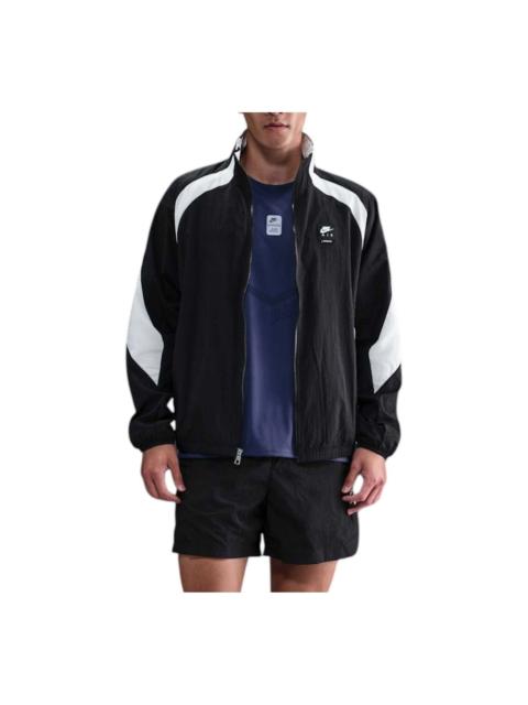 Nike Air Woven Track Jacket Loose Fit 'Black White' HV0881-010