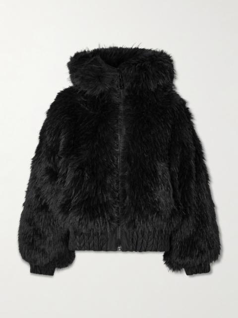 Indira Reversible Hooded Padded Recycled And Plush Ski Jacket