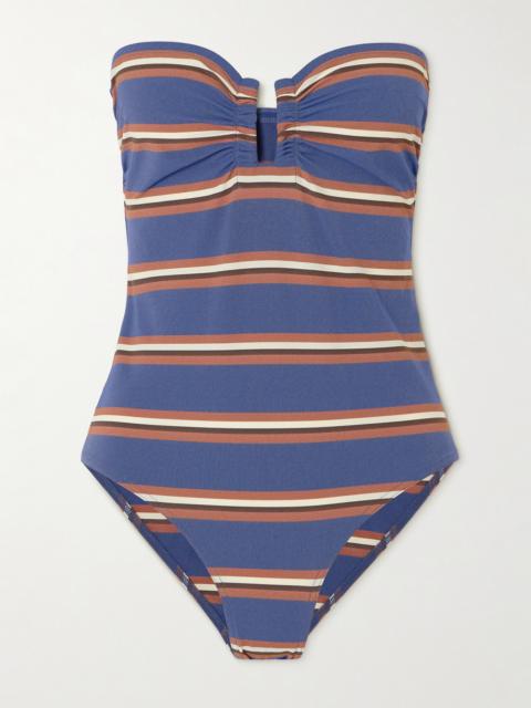 Marinière Amiral Striped Strapless Jacquard Swimsuit