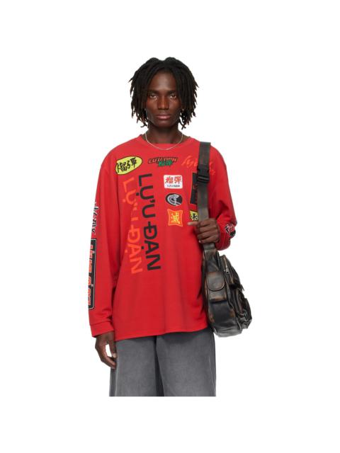 Red Oversized Long Sleeve Jersey