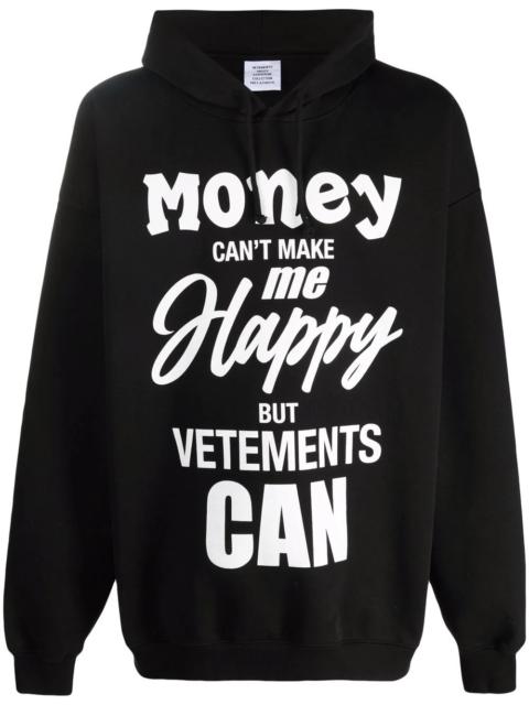 graphic-print cotton hoodie