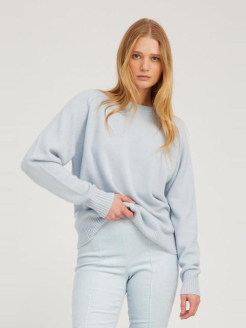BABY BLUE CASHMERE BOYFRIEND SWEATER