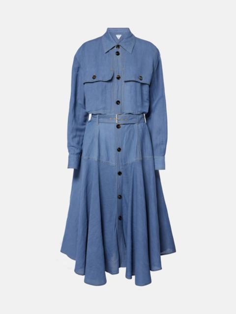 Belted shirt dress