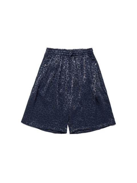 String Cowboy H.D. Short Rayon Leopard Jacquard - Navy