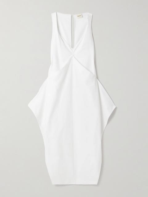 Kenith Draped Cotton-poplin Gown