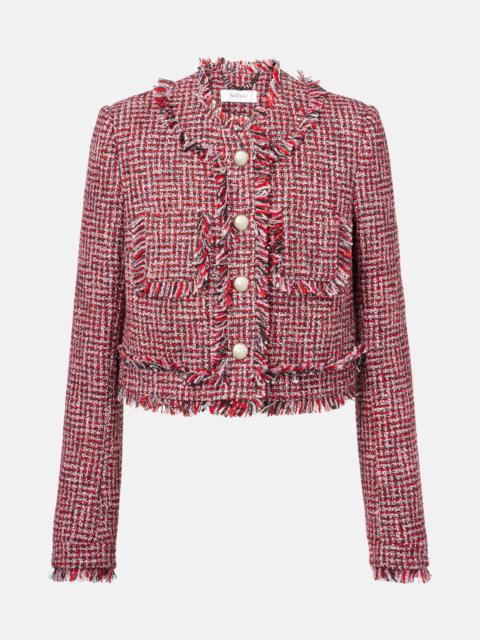 Wool-blend tweed jacket