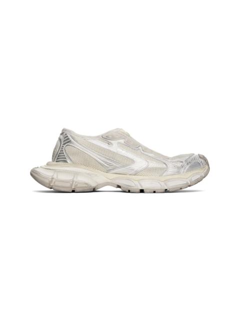 Off-White & Silver 3XL Slip On Sneakers