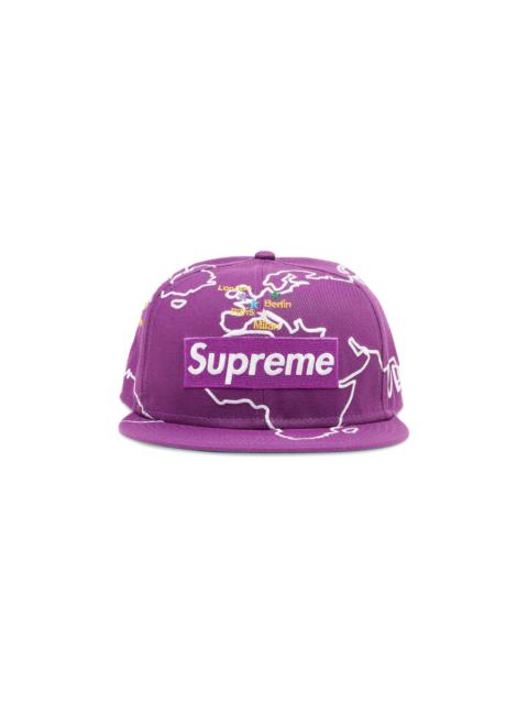 Supreme Worldwide Box Logo New Era 'Purple'