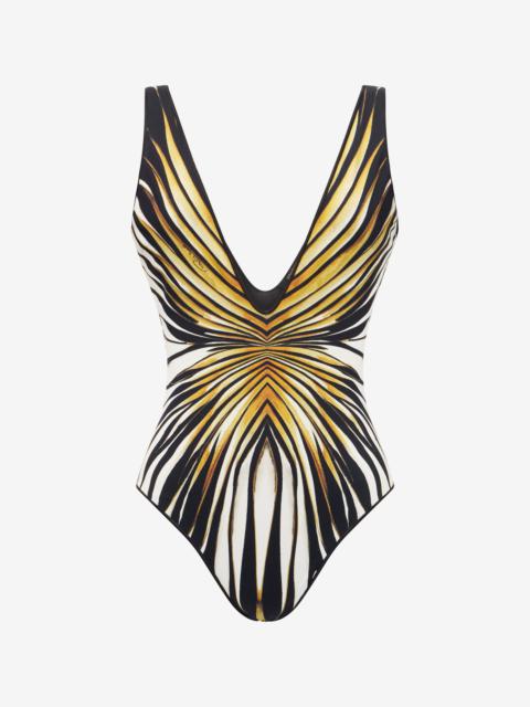 Ray Of Gold Print Swimsuit One-Piece