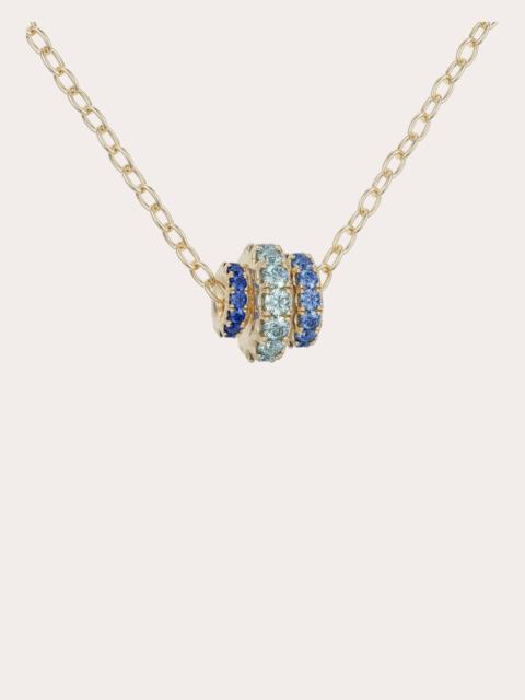 Aquamarine & Sapphire 18k Gold Vesta Bleu Necklace