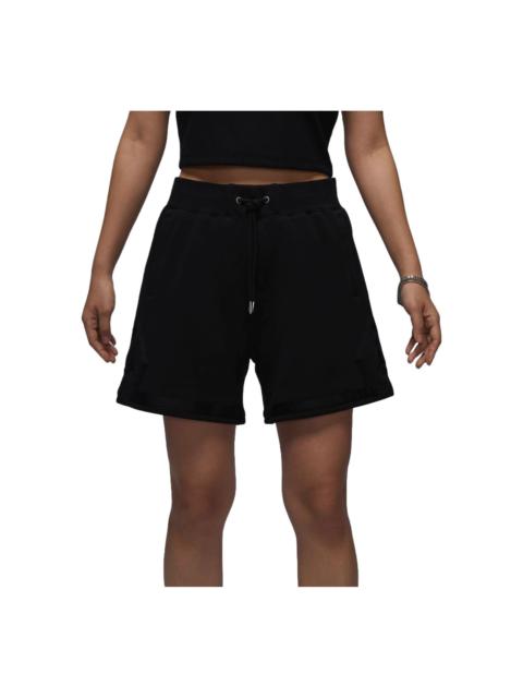 (WMNS) Air Jordan Flight Diamond Fleece Shorts Asia Sizing 'Black' FV7057-010