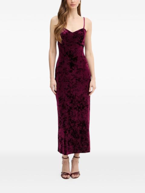 velvet slip maxi dress