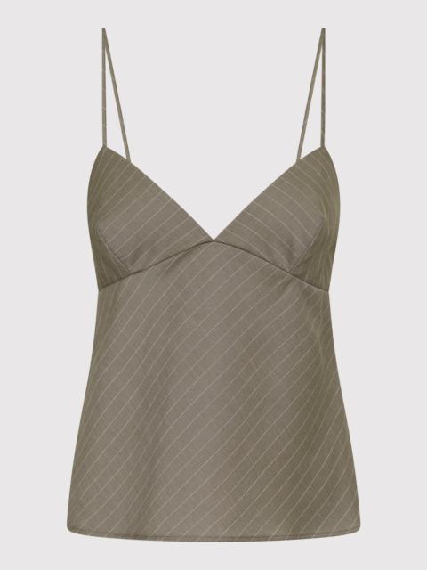 Bias Cami - Khaki Pinstripe