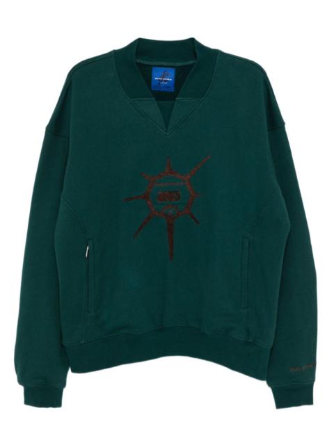 graphic-embroidered sweatshirt