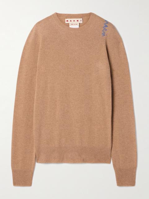 Embroidered Wool And Cashmere-blend Sweater