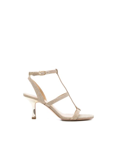 T-strap heeled sandals