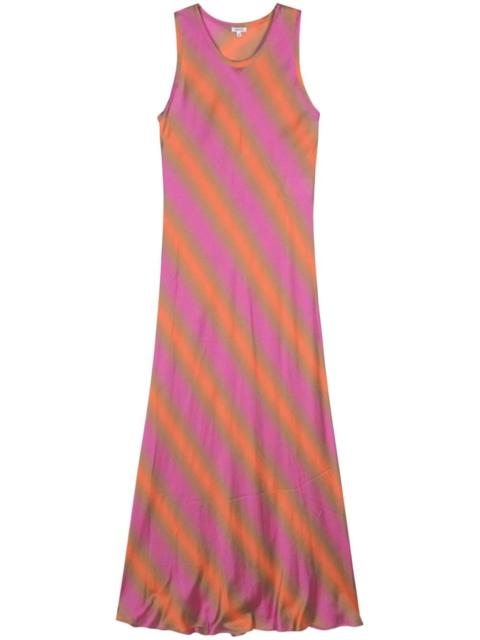 striped slip maxi dress